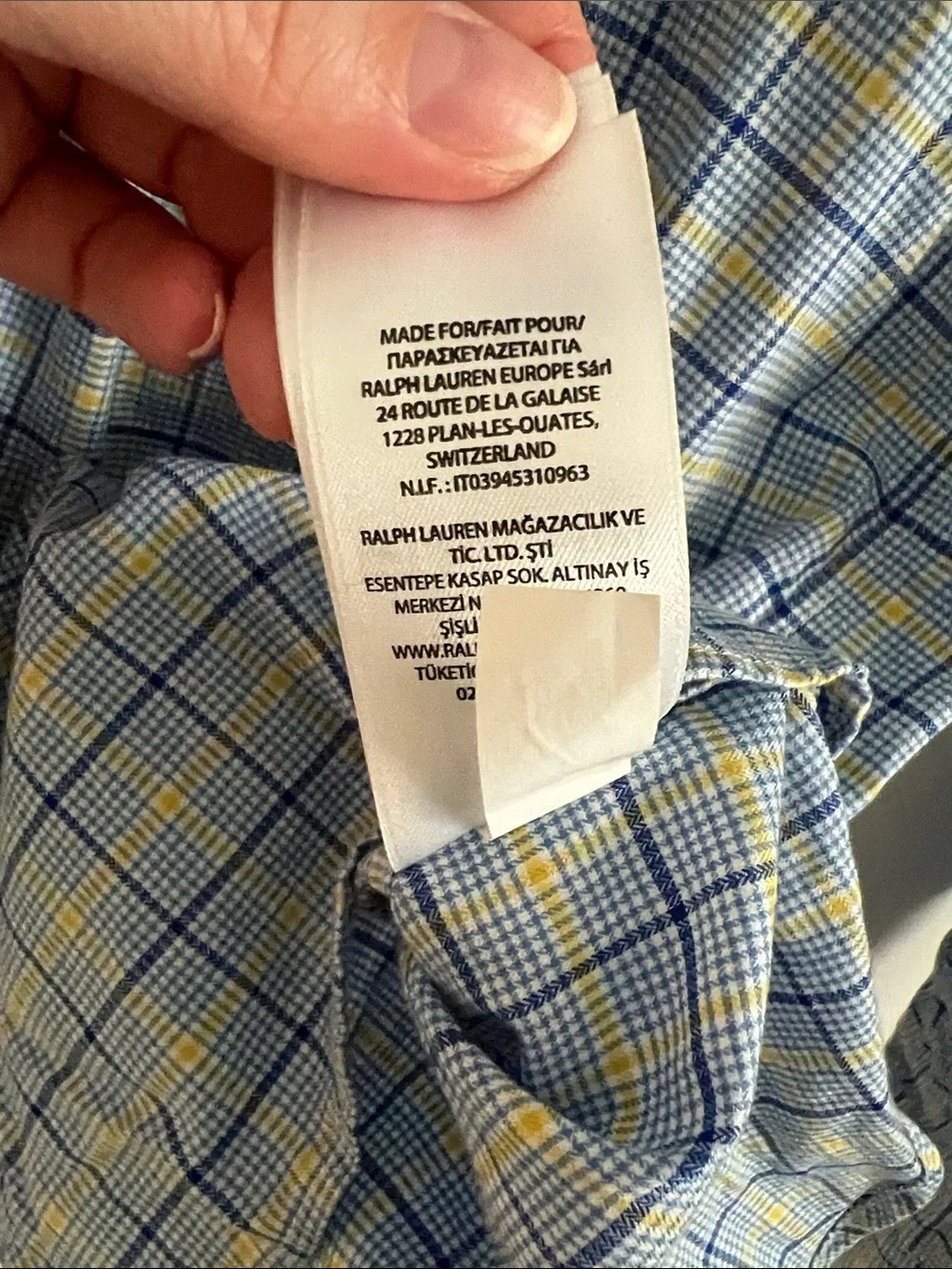 Polo by Ralph Lauren Light Blue and Yellow Plaid Button-Down Shirt